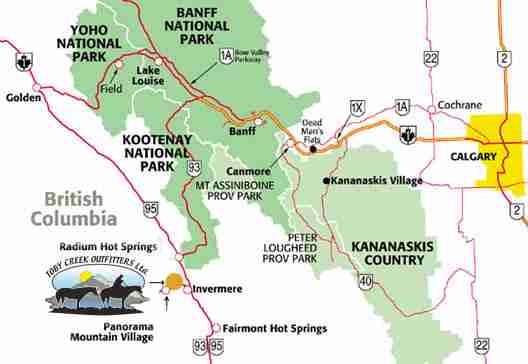 map of toby creek area